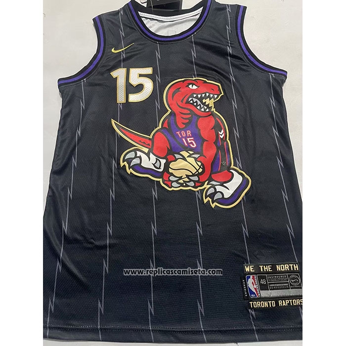 Camiseta Toronto Raptors Vince Carter #15 Ciudad 2024-25 Negro